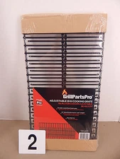 2-PACK of  19" COOKING GRATES ADJUSTABLE 10" to 14"  Brinkmann 812-7239-S BBQ