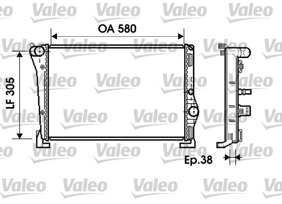 Radiateur de refroidissement Valeo 734364 à haute dissipation thermique