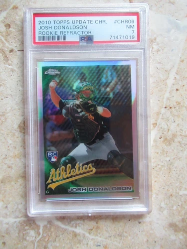 2010 TOPPS CHROME UPDATE REFRACTOR #CHR06 JOSH DONALDSON ROOKIE CARD PSA 7 NM