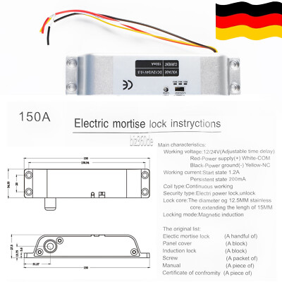 Elektronisches Türschloss Drop Bolt Lock Fail Safe für Zugangskontrolle System