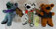 Lot of 3 Grateful Dead Bean Bears by Liquid Blue- New with tags - Lot 1 - Dupree