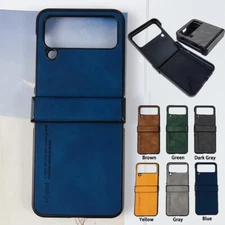 Shockproof Leather Flip Folding Phone Case For Samsung Galaxy Z Flip 6 5 4 3