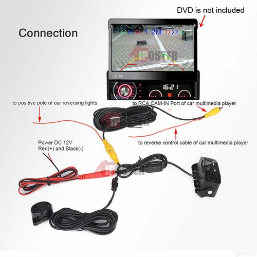 Car stereo reversing Parking Radar Rear View Camera with 2x auto Parking Sensor - Picture 11 of 12