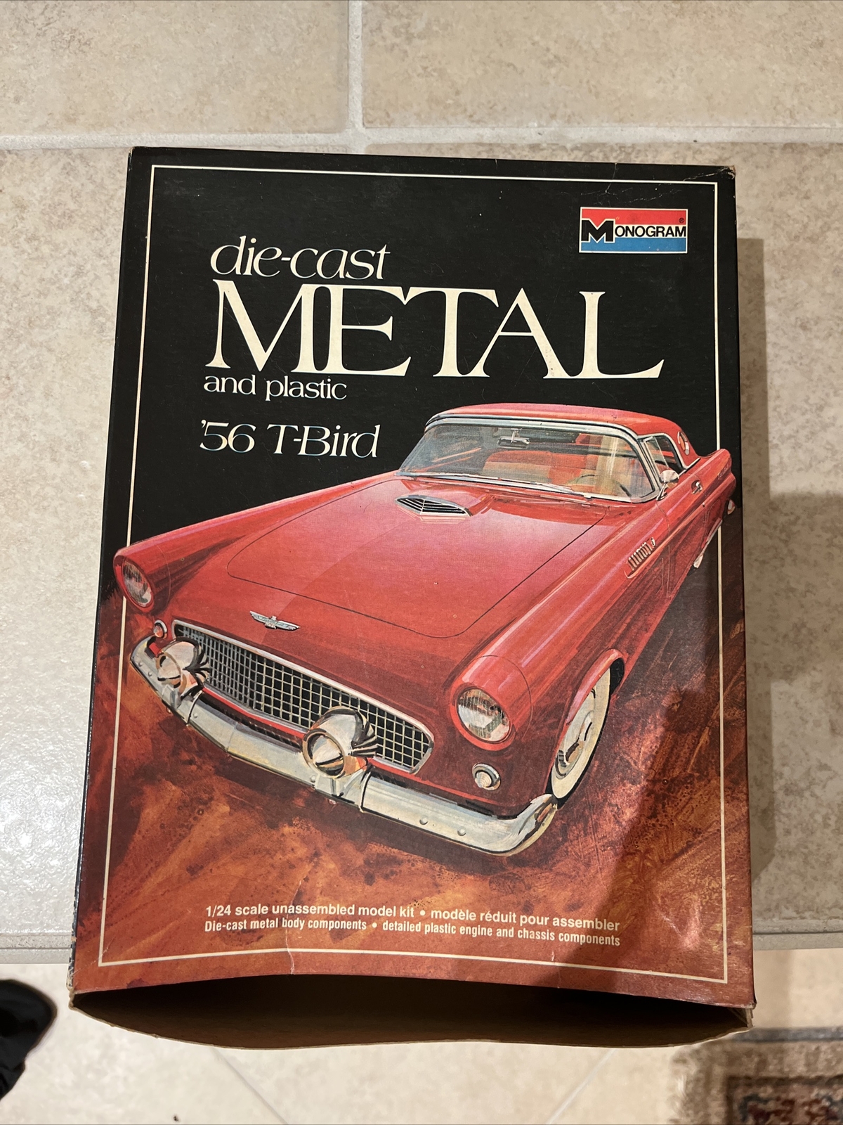 1956 TBird 1/24 Scale Monogram DieCast Metal and Plastic Model 6101