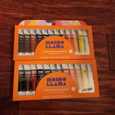 Mondo Llama  12 count Artist Watercolor Paint Tubes 2 boxes Art School supplies