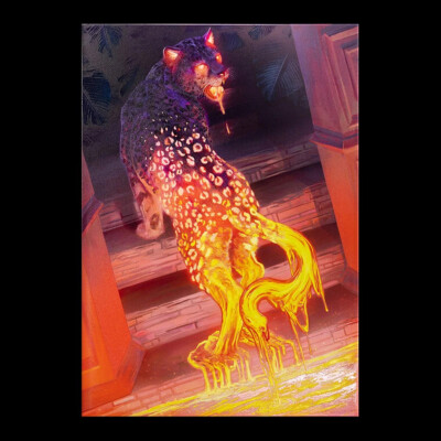 Displate Limited Edition Lava Leopard xxx/1000 - 45x32cm - Glows in the Dark
