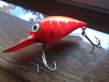 Custom Painted Pre Rapala Storm Magnum Mag Wiggle Wart AV Model Rayburn Red