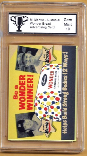 Biglietto pubblicitario pane Mickey Mantle Stan musical Wonder nuovo di zecca 10 gradi racchiuso - Foto 2 di 3