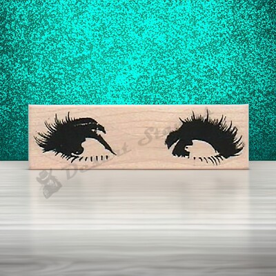 Mounted Rubber Stamp, Eyes Looking Left, Eyes Stamp, Looking, Spying Stamp, Eye