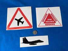 3 x AIRPLANE STICKER DECAL PLANE AIRCRAFT EJECTION SEAT FLYING PILOT AIRLINE