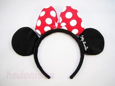 NEW Minnie Mouse Ears Costume Headband w/ Big Plush Red Bow Mickey DISNEY WORLD