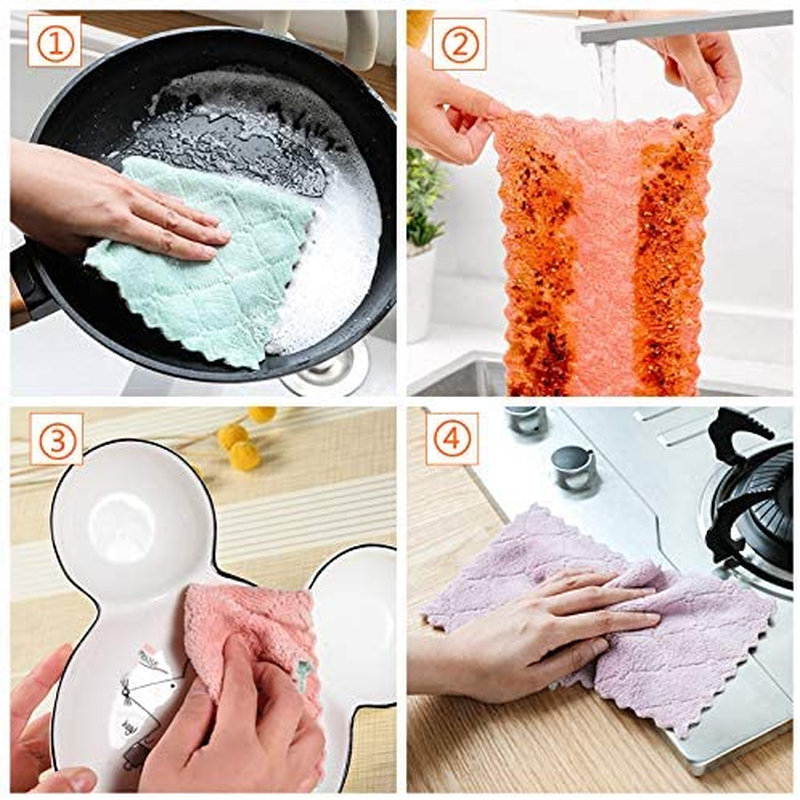 Kitchen Dust Towels Cleaning Cloth Microfiber Kitchen Towels Dust and Dirty Car Cleaning No ...