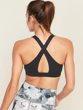 Old Navy Medium Support Powersoft Sports Bra in Black  NWT  Size Medium M