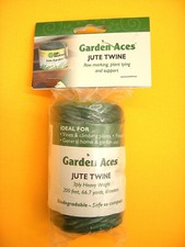 Garden Aces GREEN Jute TWINE 200 feet Vines Climbing PLANTS String Crafts 3 ply
