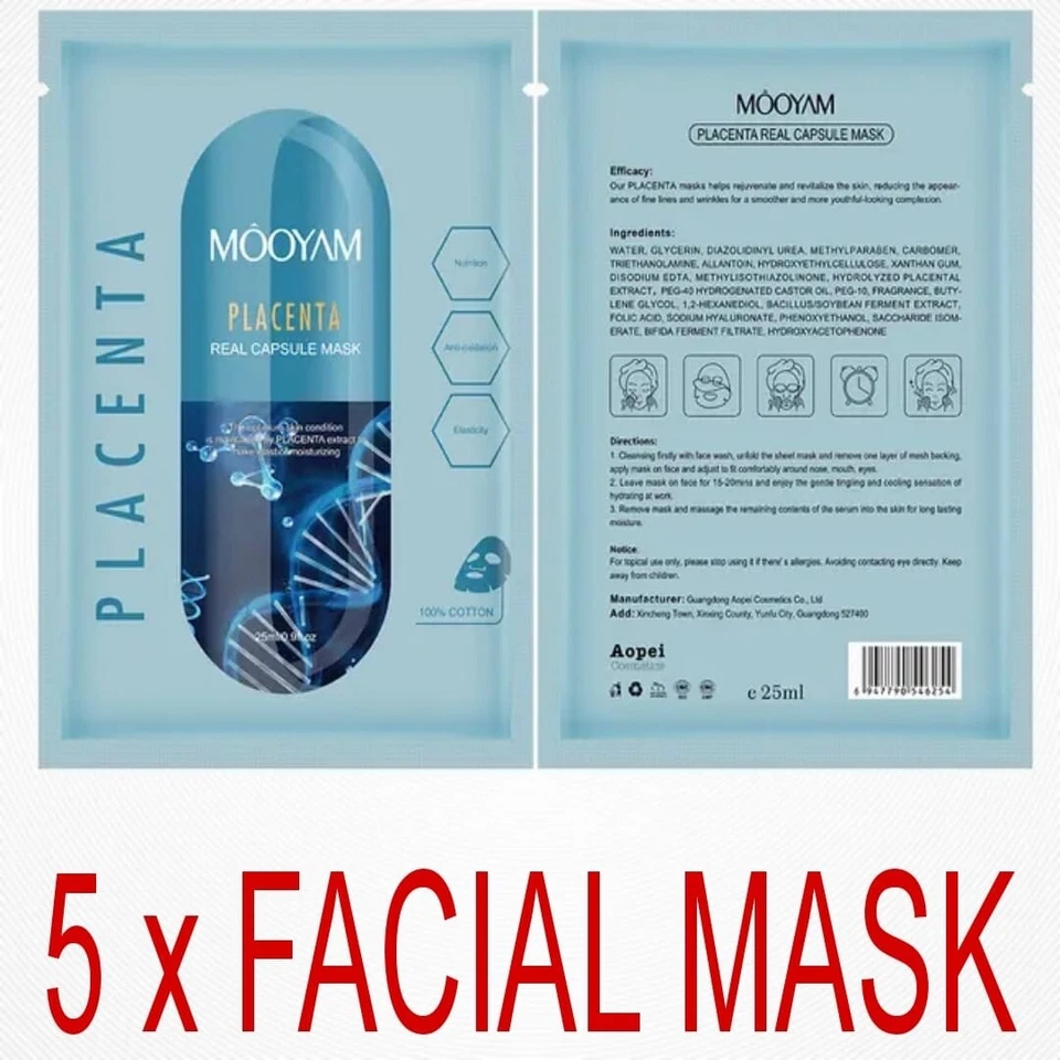 Natural Moisturising Hydrating Herbal Face Mask Sheet Deep Firming Facial Mask - Image 2 of 4