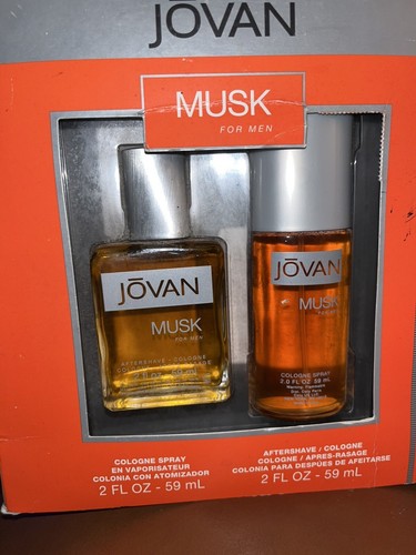 JOVAN MUSK FOR MEN 59ML COLOGNE SPRAY/ 59ML AFTERSHAVE (GIFT SET) - Picture 2 of 4