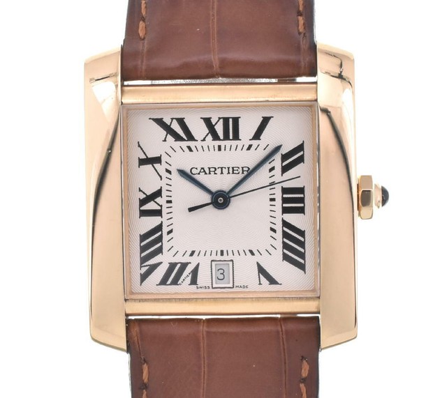 cartier tank francaise leather strap 