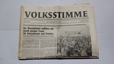 15.09.1980 VOLKSSTIMME d. DDR / GEBURTSTAG ZEITUNG / GEBURTSTAGSZEITUNG GESCHENK