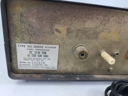 Vintage Claricon Activator 30800 CB Radio With Mic (TESTED) - Zdjęcie 6 z 9