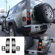 4PCS Black Rear Tail Light Protection Board Steel For Land Rover Defender 20-23