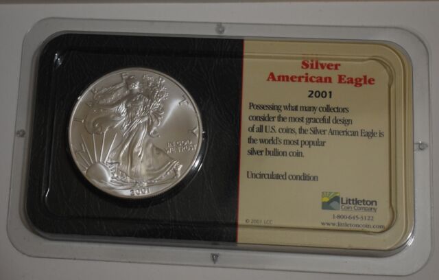 2001 Silver One Dollar Coin American Eagle Uncirculated
