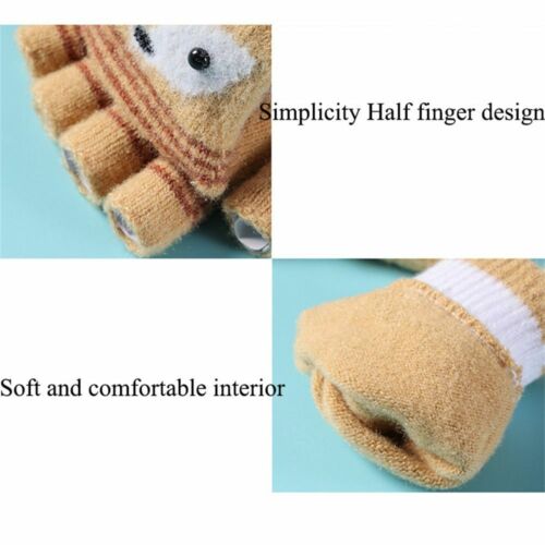 Top Winter Knitted Gloves Baby Gloves Fingerless Mittens Convertible Gloves - Picture 5 of 15