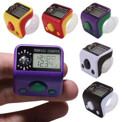 Finger Digital Electronic Tasbeeh Tasbih Tally Counter Timer E1Y8