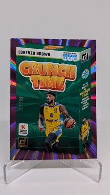2023-24 Panini Donruss EuroLeague Lorenzo Brown Crunch Time Purple Laser #/99 #1