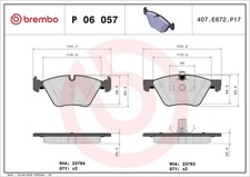 BREMBO Bremsbelagsatz, Scheibenbremse P 06 057X für BMW