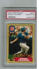 1987 TOPPS TIFFANY FUTURE STARS #634 RAFAEL PALMEIRO PSA 10