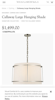 Callaway Hanging Shade - Polished Nickel - Light Fixture  S 5687PN-L/FA