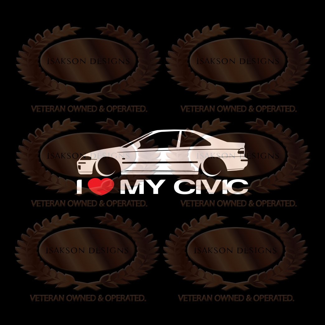 I Love My Integra Dc XL 1335 (Marrone) // Adesivo OEM JDM Style Vinyl Transfer
