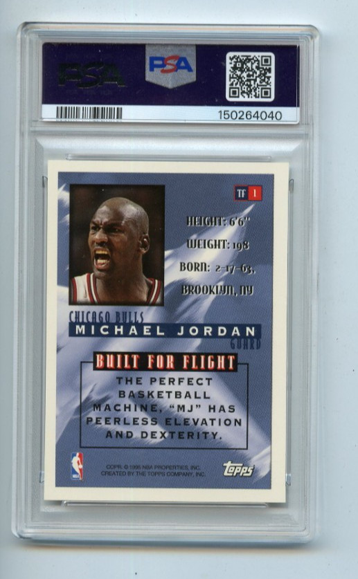 1995-96 Topps - Top Flight Michael Jordan #TF1 Graded Basketball Card PSA 7 view 2