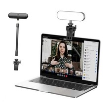 Video Conference Lighting,Rechargeable LED Streaming Light, 360  Rotatable