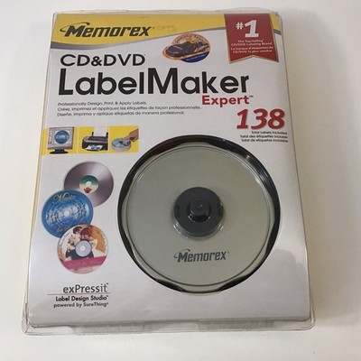 Memorex CD & DVD Label Maker Expert w/138 Labels exPressit Label Design Studio 