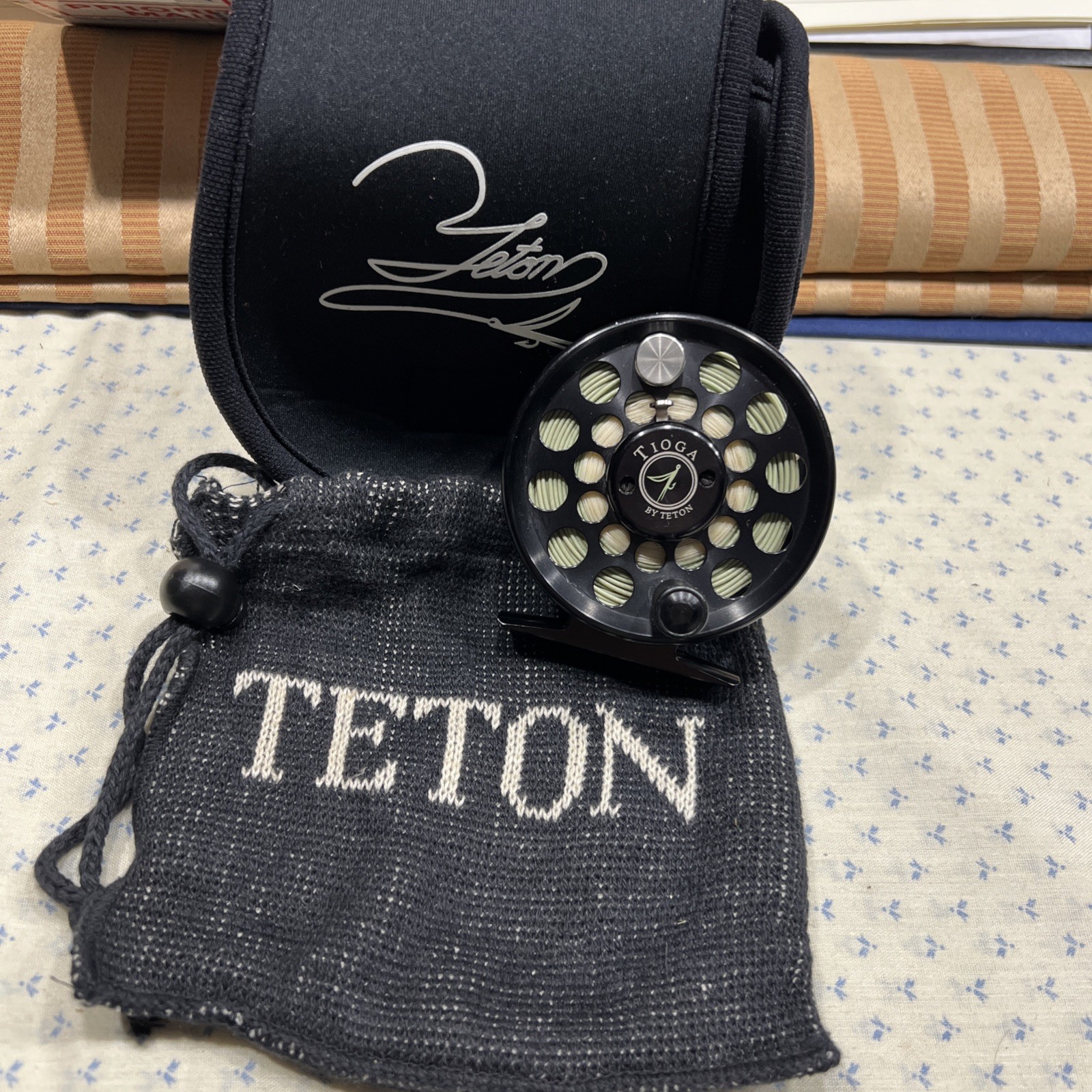 Teton Tioga Fly Fishing Reel, USA. #4. Pre Loved And Spooled, Sock
