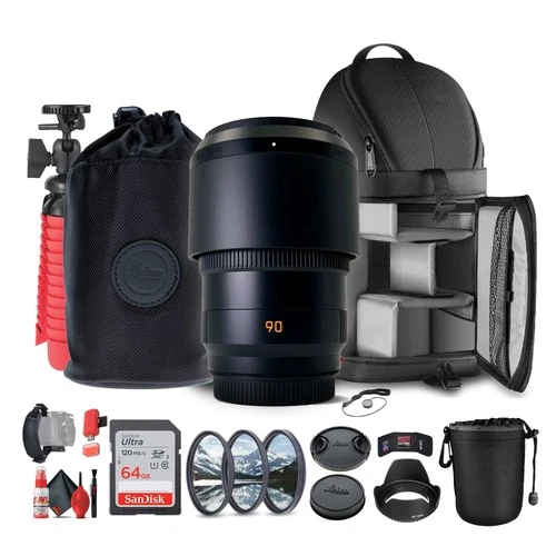 Leica APO-Summicron-SL 90mm f/2 ASPH. Lens + Sling Backpack + 64GB Memory Card +