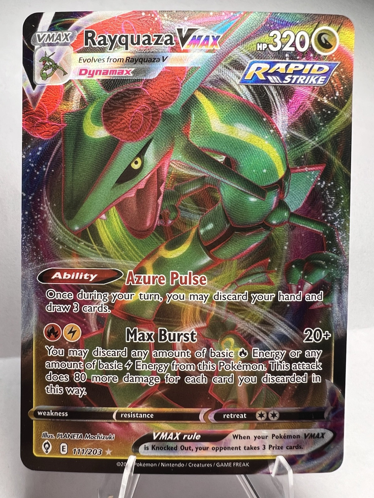 Rayquaza VMAX 111/203 Ultra Rare Evolving Skies Pokemon TCG NM Pack Fresh✨