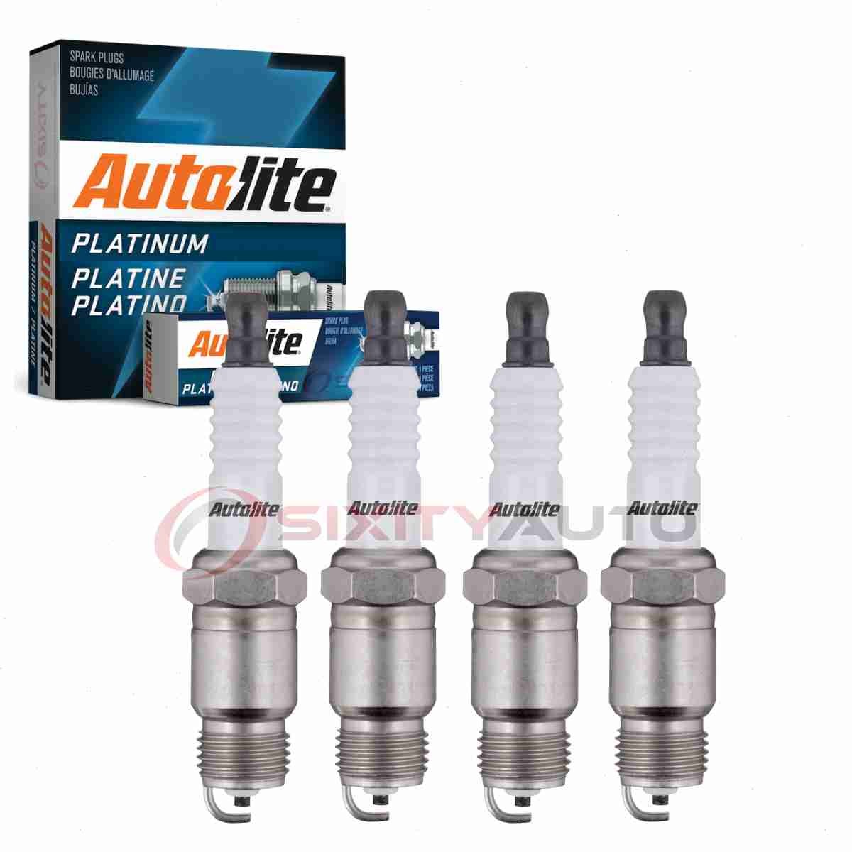 4 pc Autolite Platinum Spark Plugs for 1985-1990 GMC S15 2.5L L4 Ignition nq