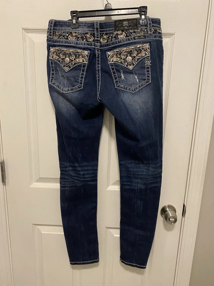 Pantalones de mezclilla ajustados para mujer talla 30 Miss Me "Hailey" estilo No: M3213S Foto 2 de 4