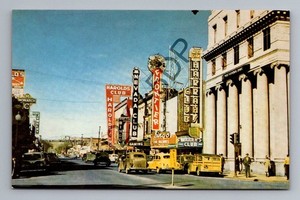 Vintage Reno Nevada Postcard Casino Row Harolds Harrah's Club Virginia St 1940s