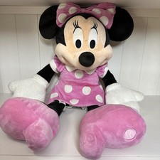 Disney MINNIE MOUSE Extra Large 34 Giant Jumbo Plush Stuffed Animal Pink Dress