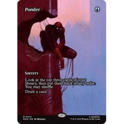 PONDER (BORDERLESS) Marvel Universe Magic MTG MINT CARD