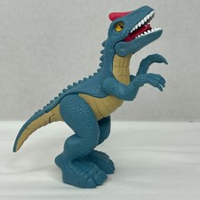 Figura de dinosaurio Jurassic World Imaginext Allosaurus Mattel 2019 azul posable