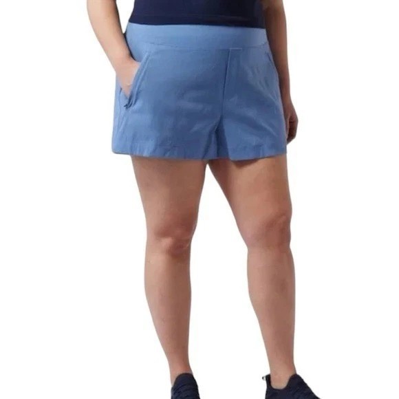 ATHLETA Trekkie Shorts Plus Size 18 Blue 4