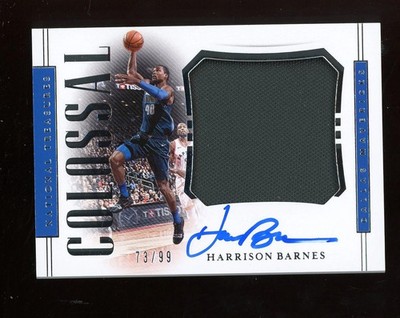 2018-19 National Treasures Colossal Harrison Barnes Game-Worn Patch AUTO #73/99