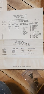 #ad Vintage 1950s Miller Wood Doll Furniture Kit Unassembled Complete Rockford IL $50.00