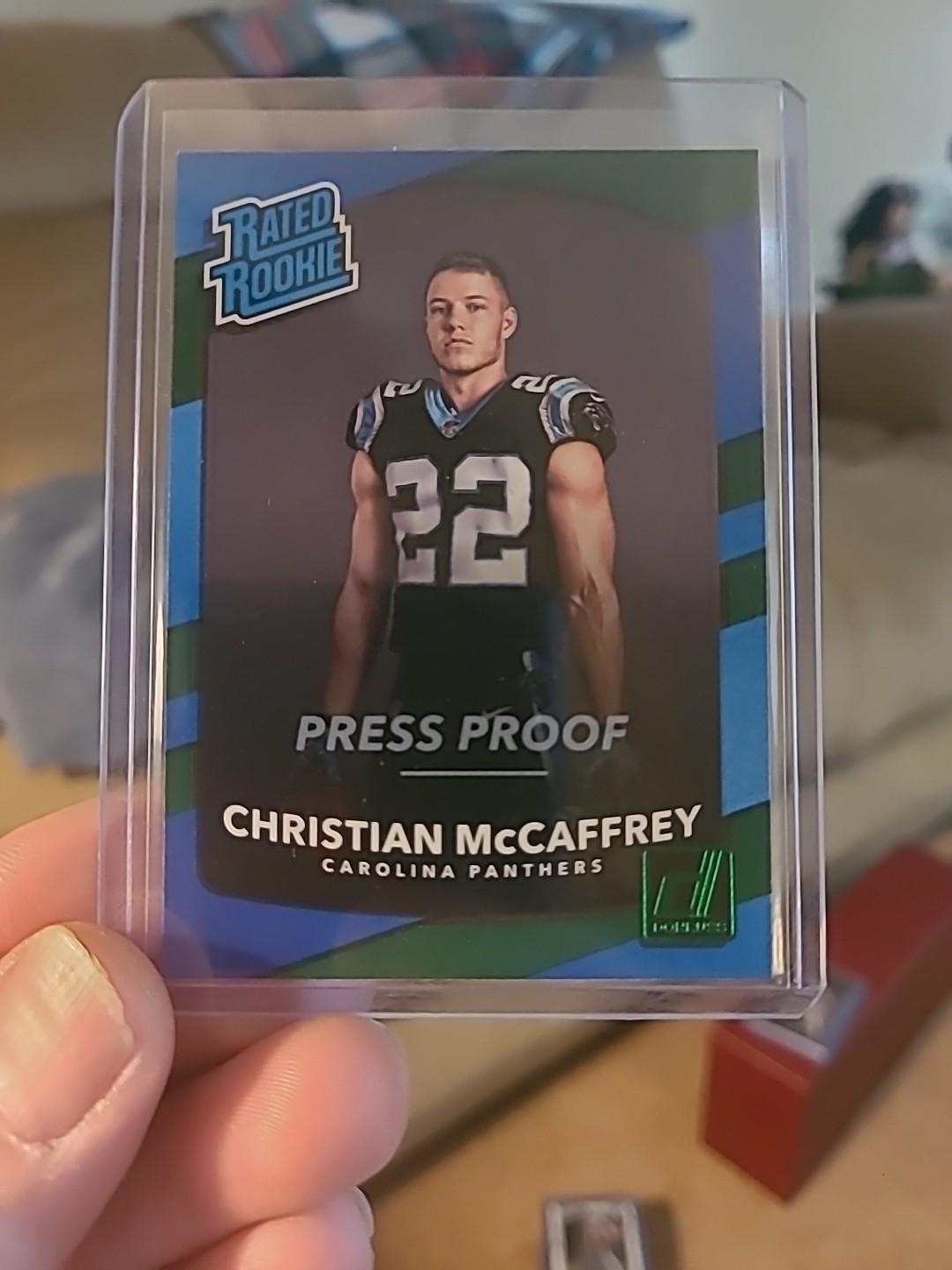 2017 Panini Donruss - Rated RC Christian McCaffrey #318 Press Proof Blue (RC)