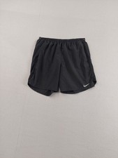 Nike Men Athletic Short M Black Dri Fit Running Performance Swoosh Logo Workout