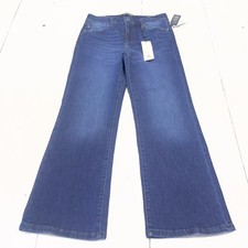 Liverpool Hannah Crop Flare Jeans Womens 6/28 Blue Medium Wash High Rise Stretch
